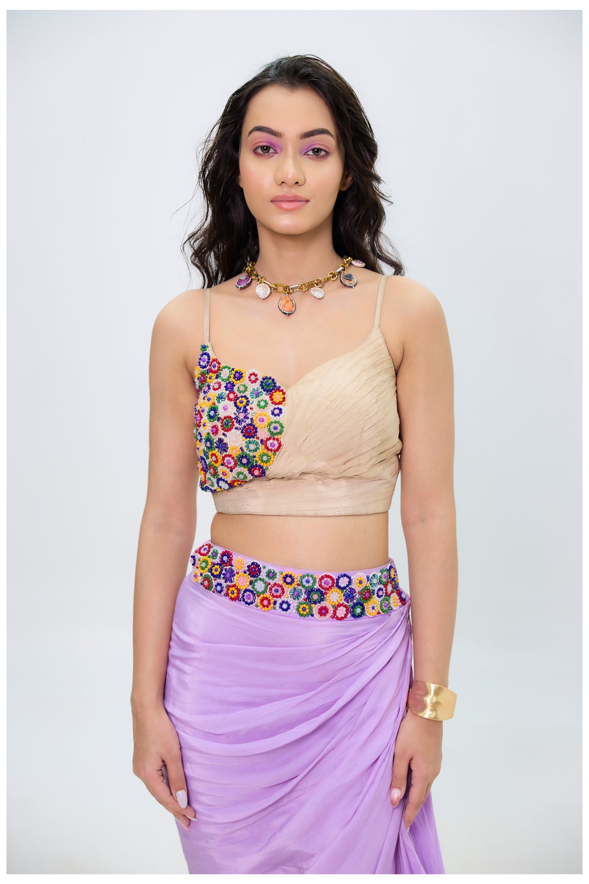 Lavender Lusture drape set